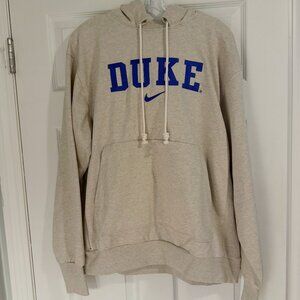 Duke University Unisex Nike Brand Dri-Fit Hoodie Heather Grey Size Large